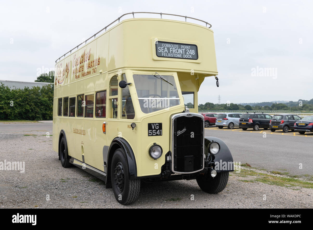 1933 Eastern Counties operated Bristol GJW Weymann body open top bus. Stock Photo