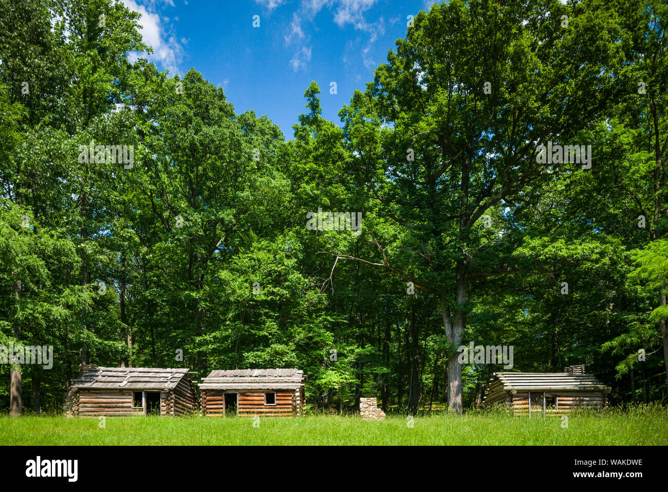 Usa New Jersey Morristown Jockey Hollow Winter Camp And Cabins