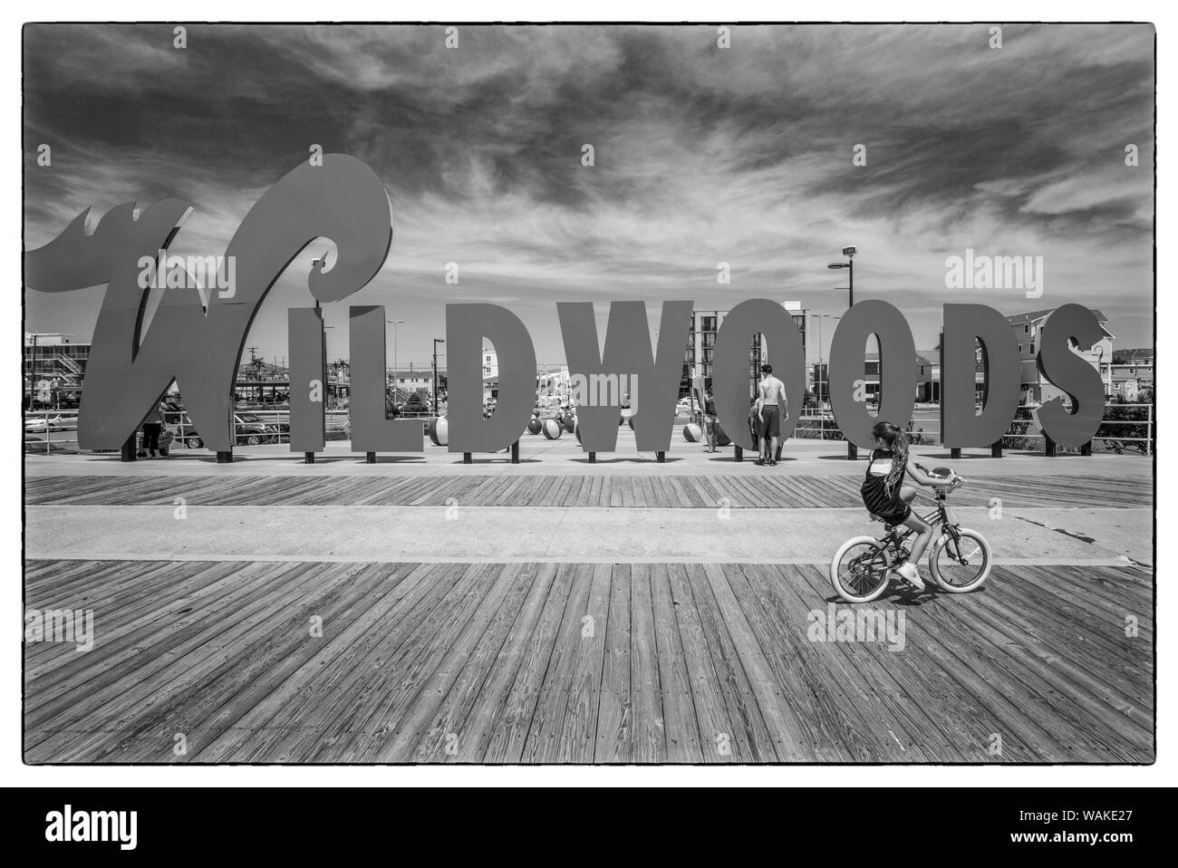 USA, New Jersey, Wildwoods. Wildwoods welcome sign Stock Photo