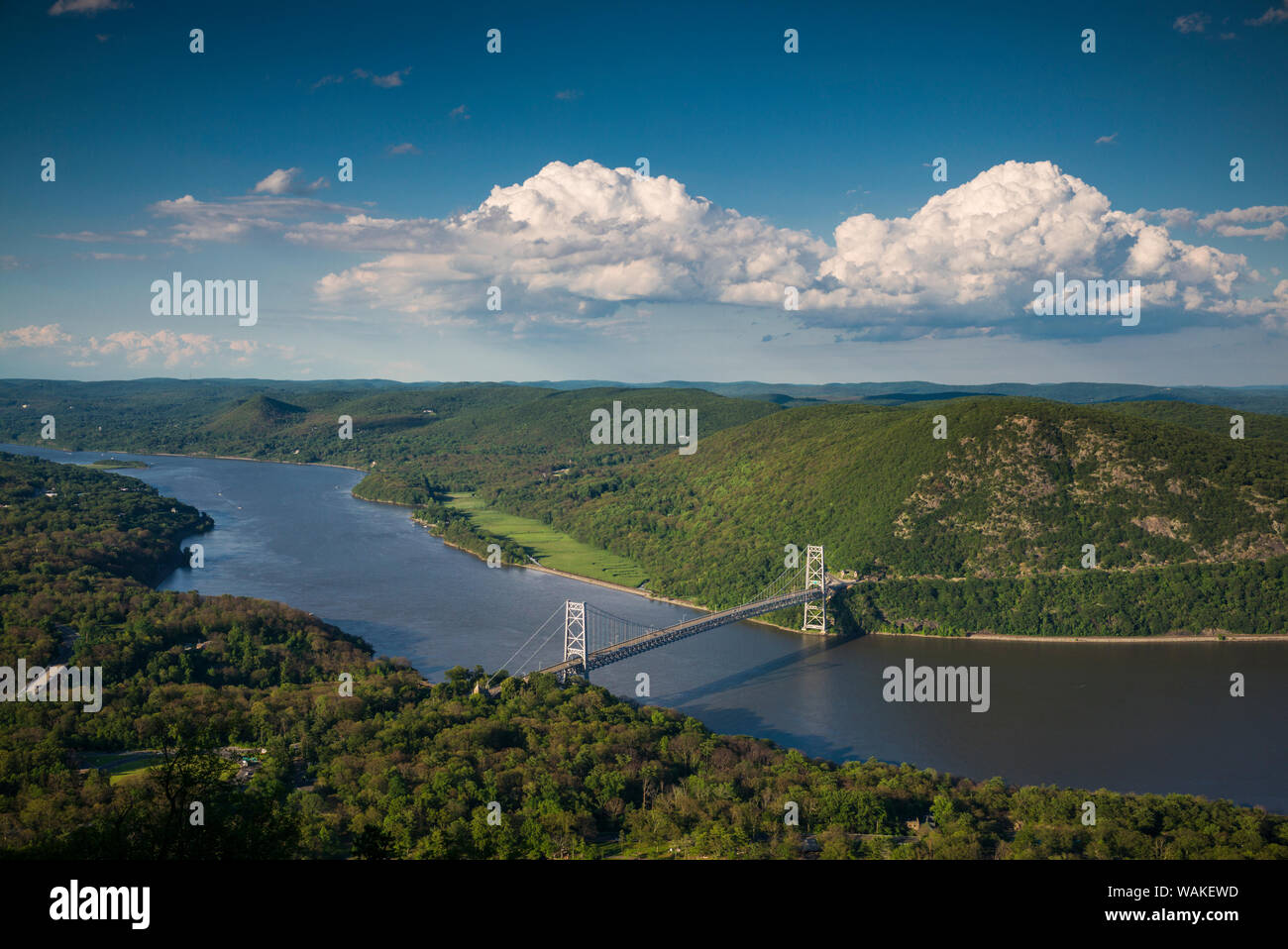 USA, New York, Bear Mountain State Park. elevated view of the Bear