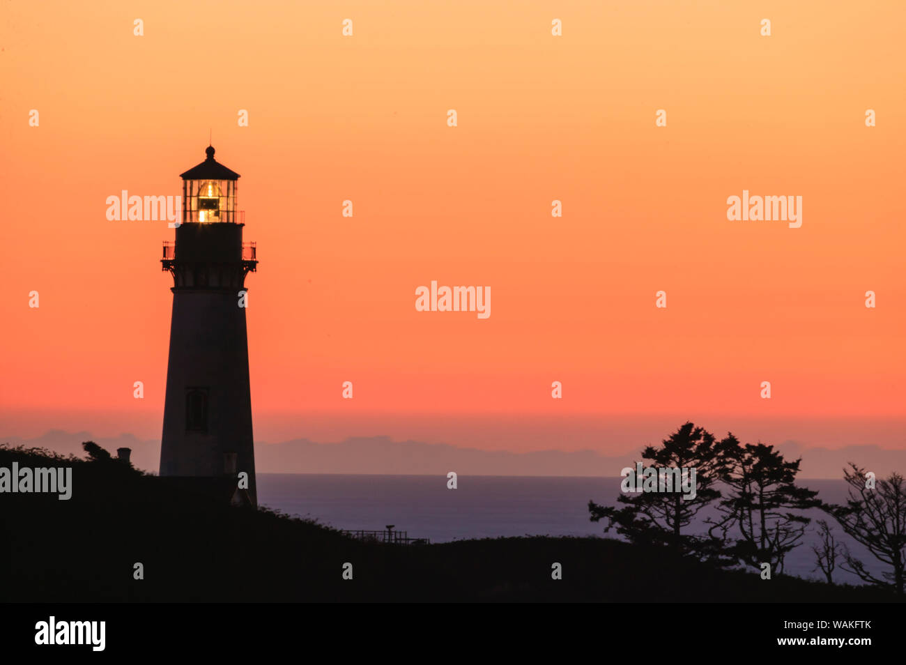 Yaquina Head Lighthouse, near Newport, Oregon Coast Stock Photo