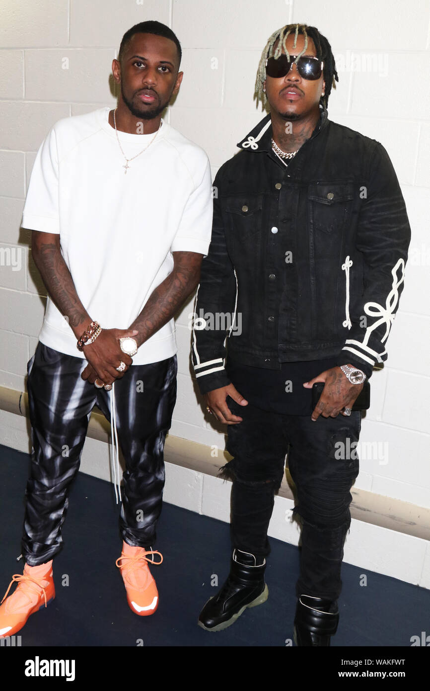 New York, NY, USA. 20th Aug, 2019. A Boogie Wit The Hoodie, Fabolous & Dave East backstage at the Power Season 6 Premiere August 20, 2019 at Madison Square Garden in New York City. Photo Credit: Walik Goshorn/Mediapunch/Alamy Live News Stock Photo