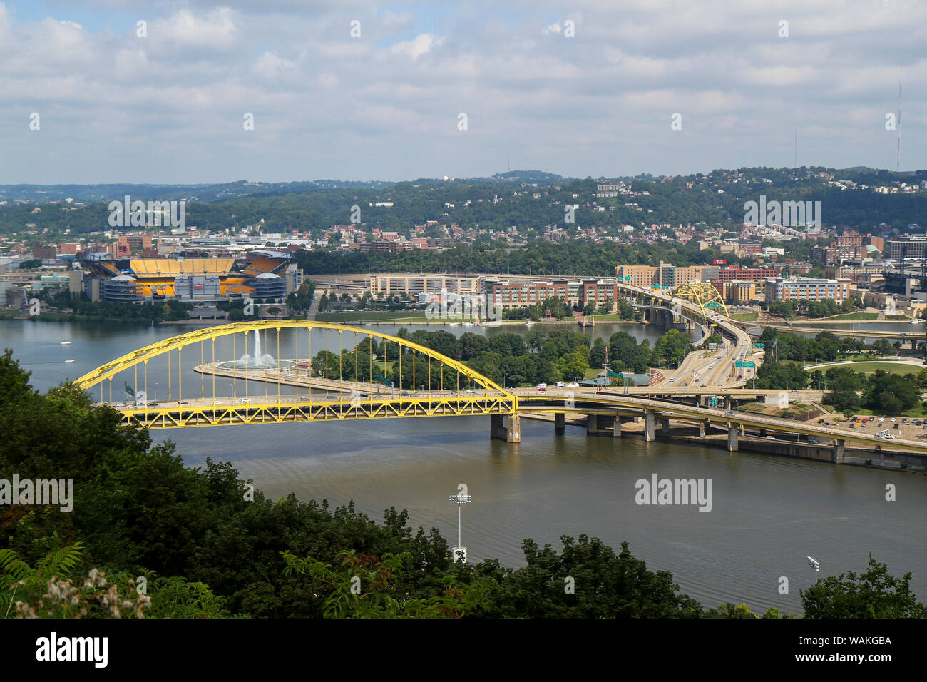 Fort Pitt Bridge, Pittsburgh, Pennsylvania, USA. Stock Photo