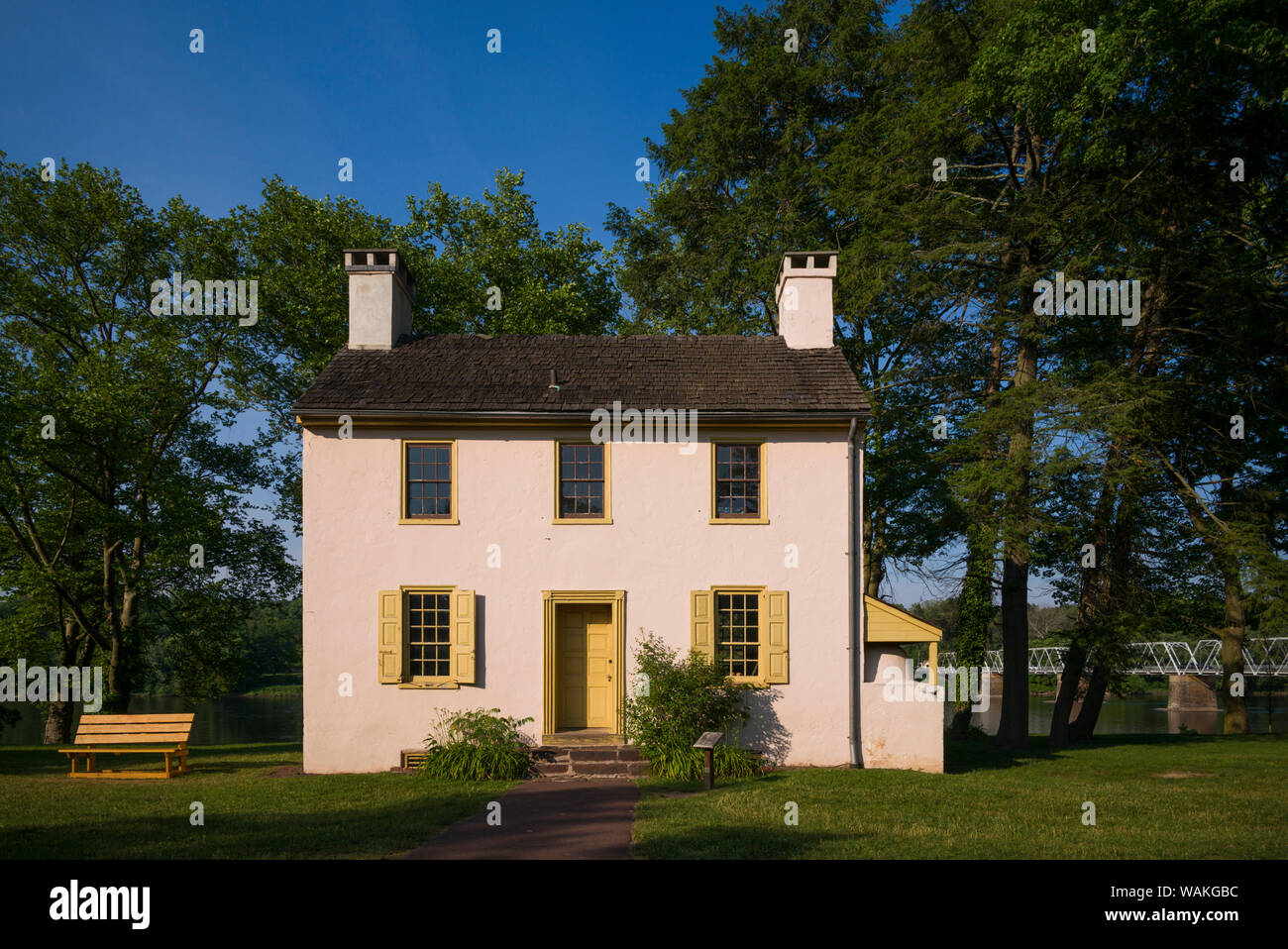 USA, Pennsylvania, Bucks County. Washington Crossing Historic Park, Hibbs House Stock Photo