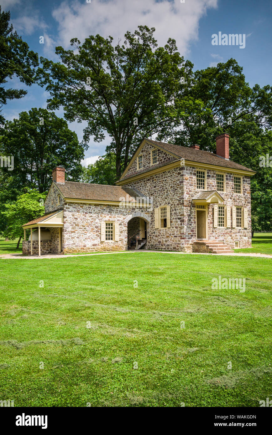 USA, Pennsylvania, King of Prussia. Valley Forge National Historical Park, battlefield of the American Revolutionary War, General George Washington's headquarters Stock Photo