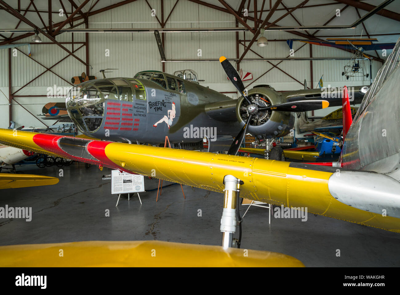 USA, Pennsylvania, Reading. Mid-Atlantic Air Museum, WW2-era US Army Air Force B-25 bomber (Editorial Use Only) Stock Photo