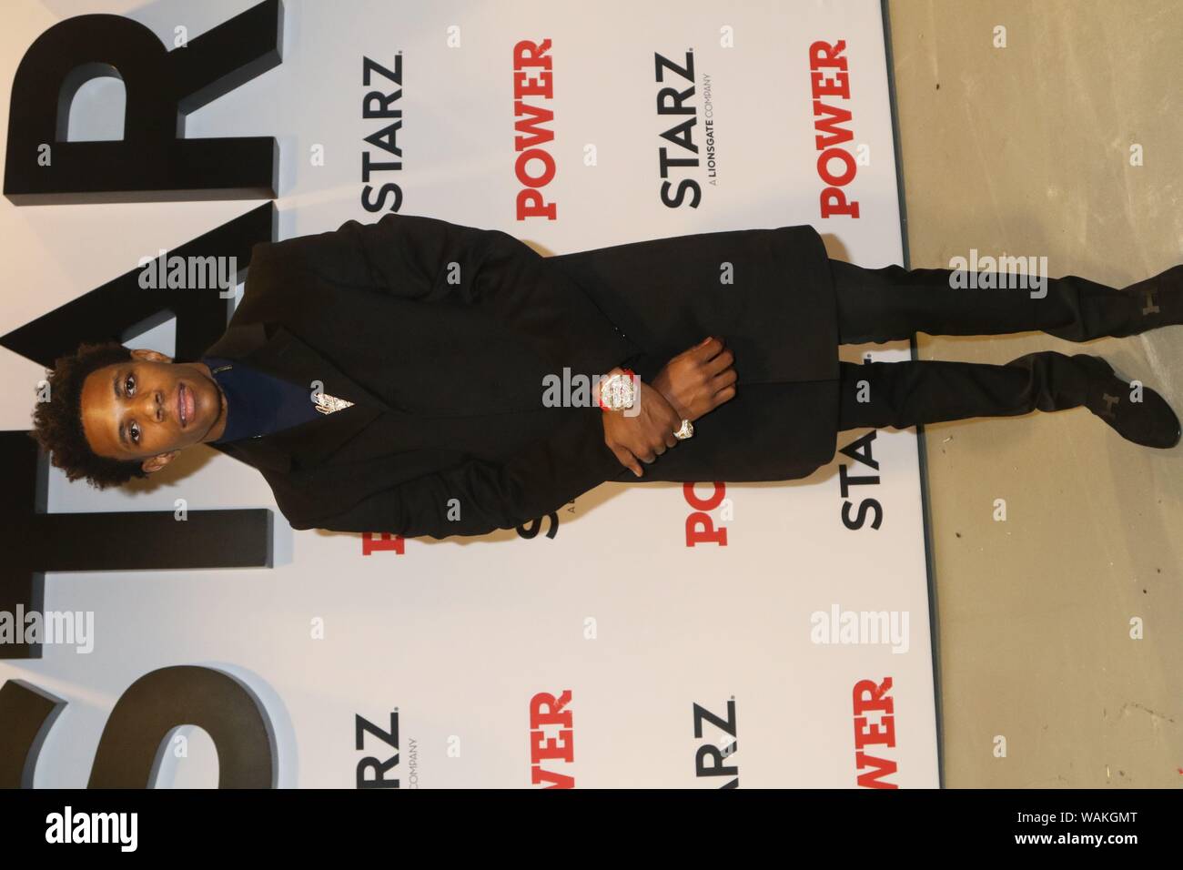 New York, NY, USA. 20th Aug, 2019. A Boogie Wit The Hoodie backstage at the Power Season 6 Premiere August 20, 2019 at Madison Square Garden in New York City. Photo Credit: Walik Goshorn/Mediapunch/Alamy Live News Stock Photo