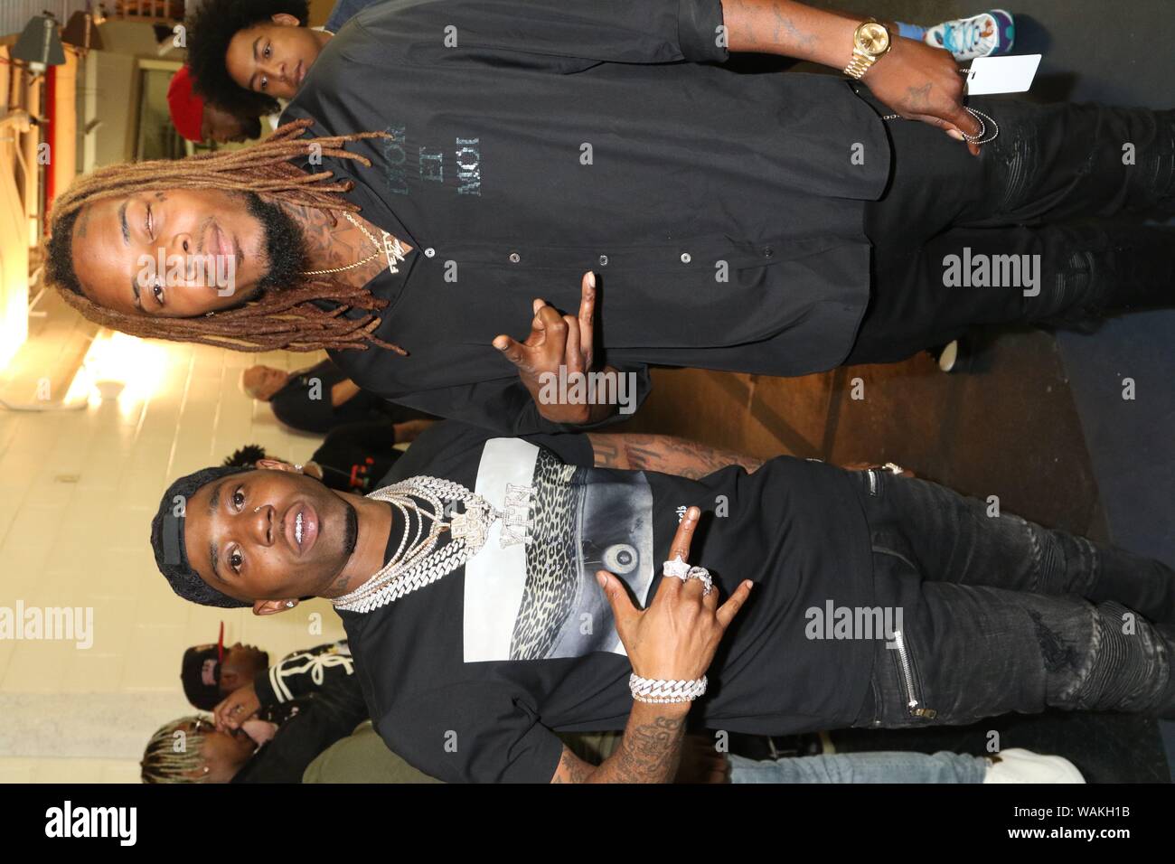 New York, NY, USA. 20th Aug, 2019. YFN Lucci & Fetty Wap backstage at the Power Season 6 Premiere August 20, 2019 at Madison Square Garden in New York City. Photo Credit: Walik Goshorn/Mediapunch/Alamy Live News Stock Photo
