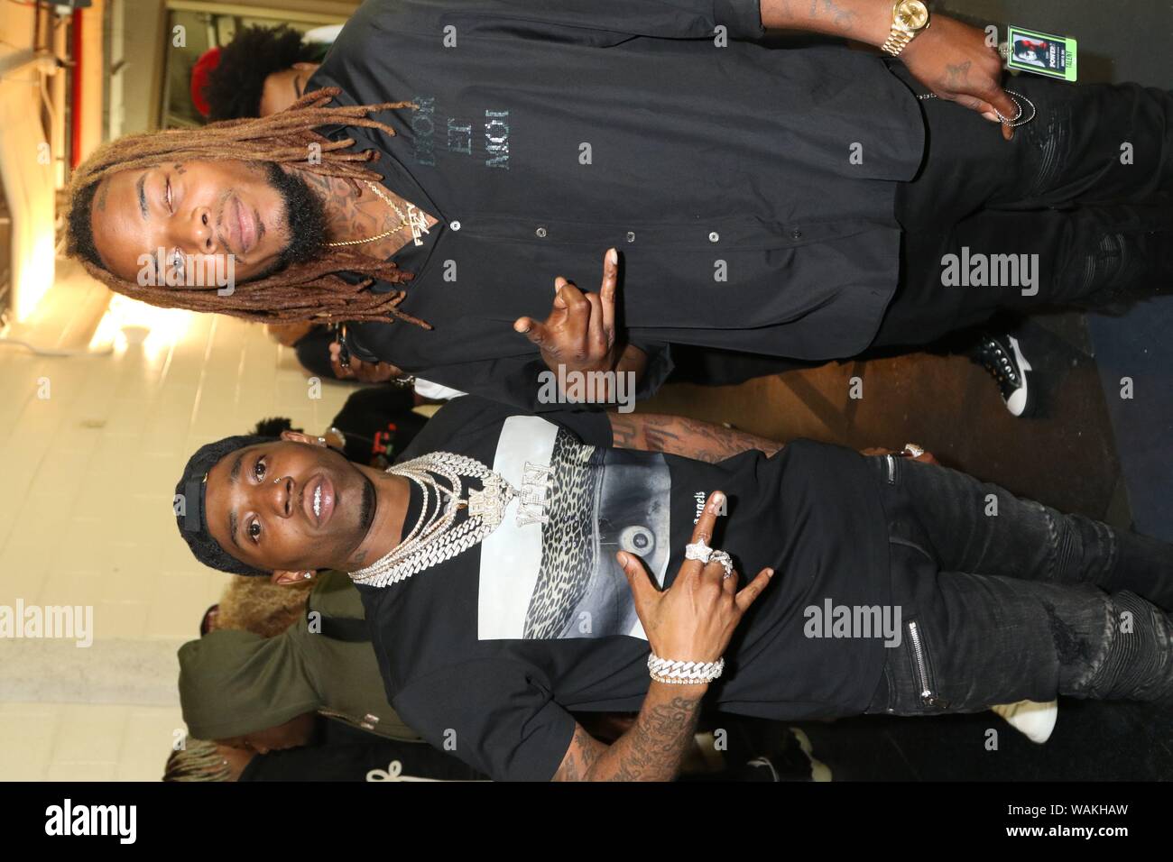 New York, NY, USA. 20th Aug, 2019. YFN Lucci & Fetty Wap backstage at the Power Season 6 Premiere August 20, 2019 at Madison Square Garden in New York City. Photo Credit: Walik Goshorn/Mediapunch/Alamy Live News Stock Photo