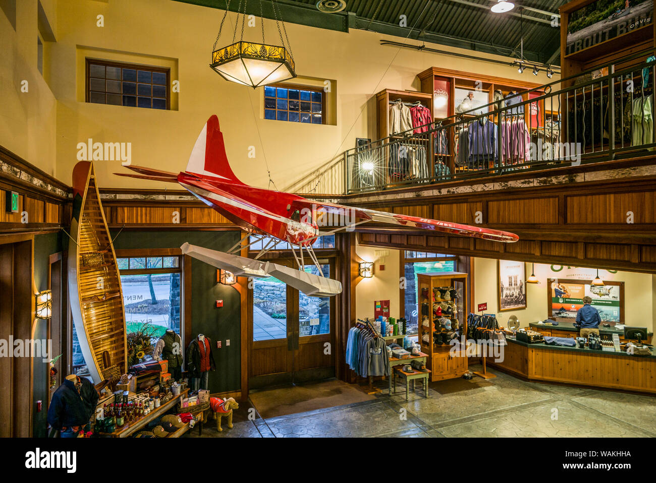 USA, Vermont, Manchester Center. Orvis outdoor outfitters, store interior  Stock Photo - Alamy