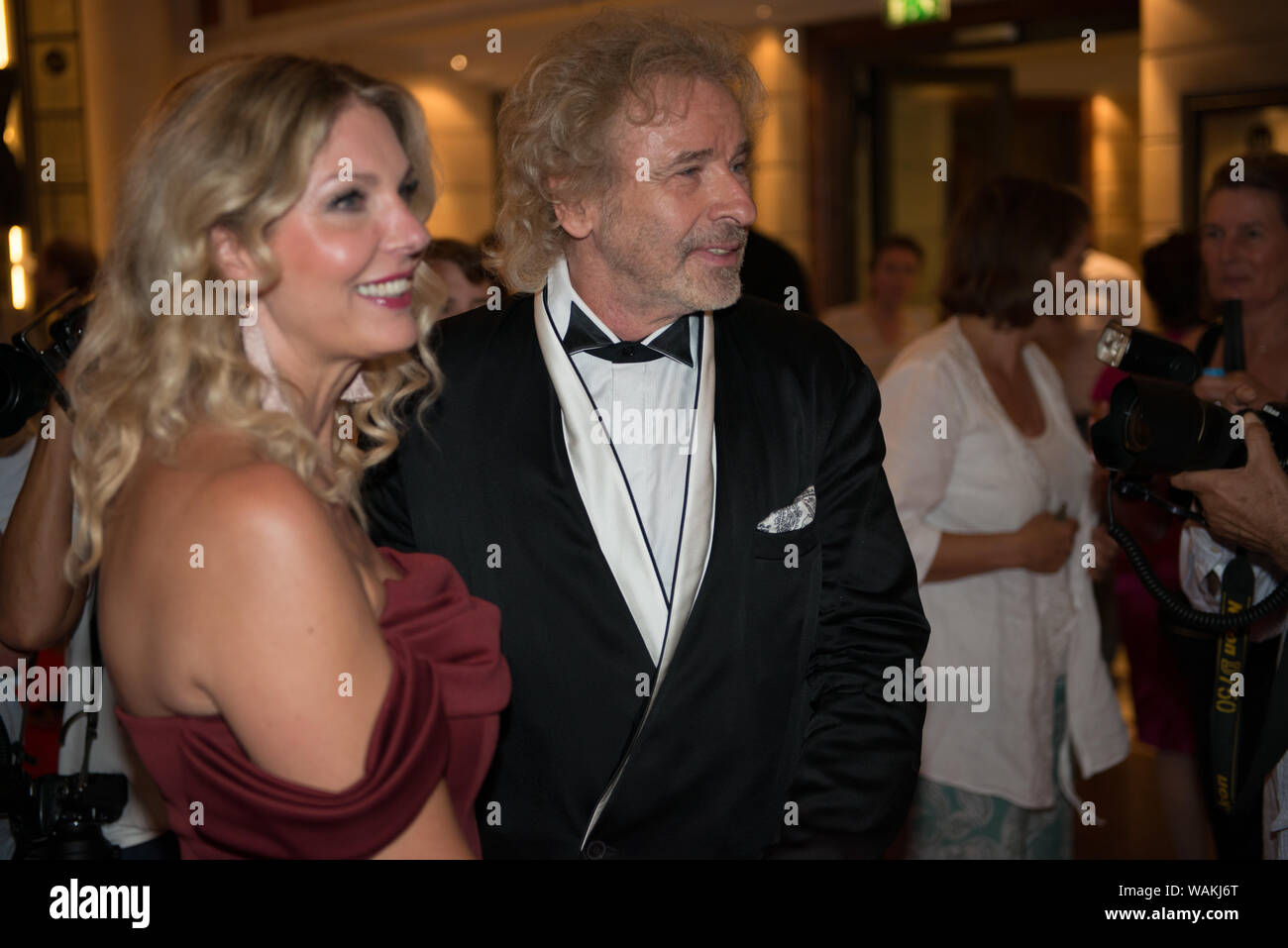 Entertainer Thomas Gottschalk with his new girlfriend Karina Groß attending the opening ceremony of Filmfest München 2019 Stock Photo
