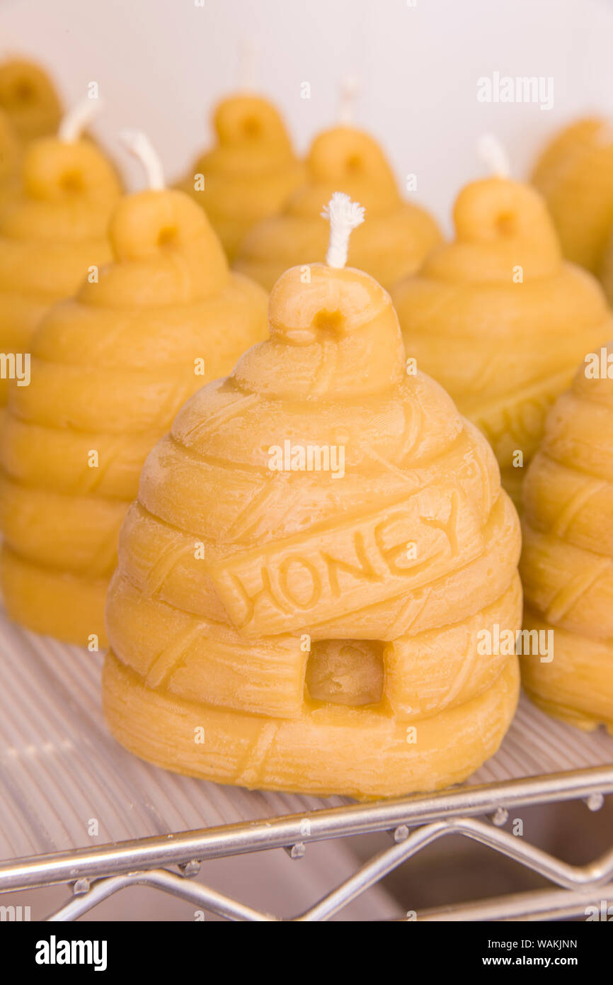 Maple Valley, Washington State, USA. Handmade beehiveshaped beeswax candles Stock Photo Alamy