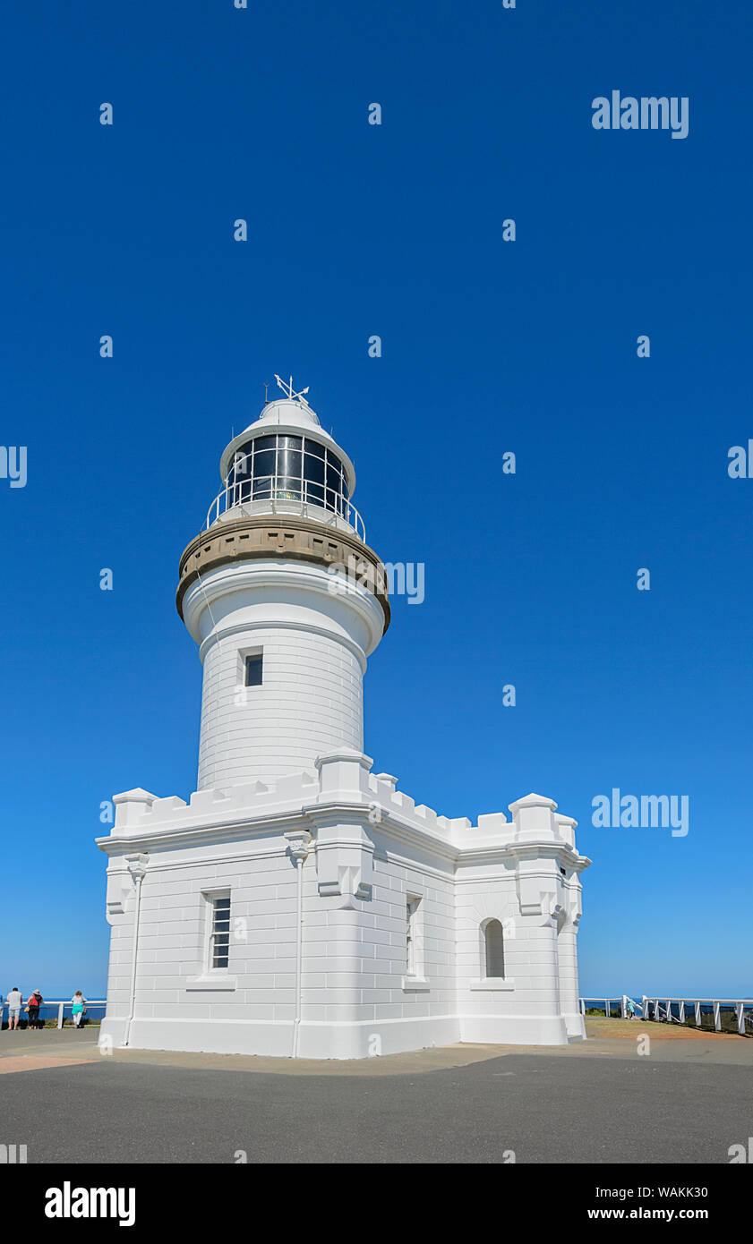 Cape Byron Lighthouse is an active lighthouse located on Australia’s most easterly point, New South Wales, NSW, Australia Stock Photo