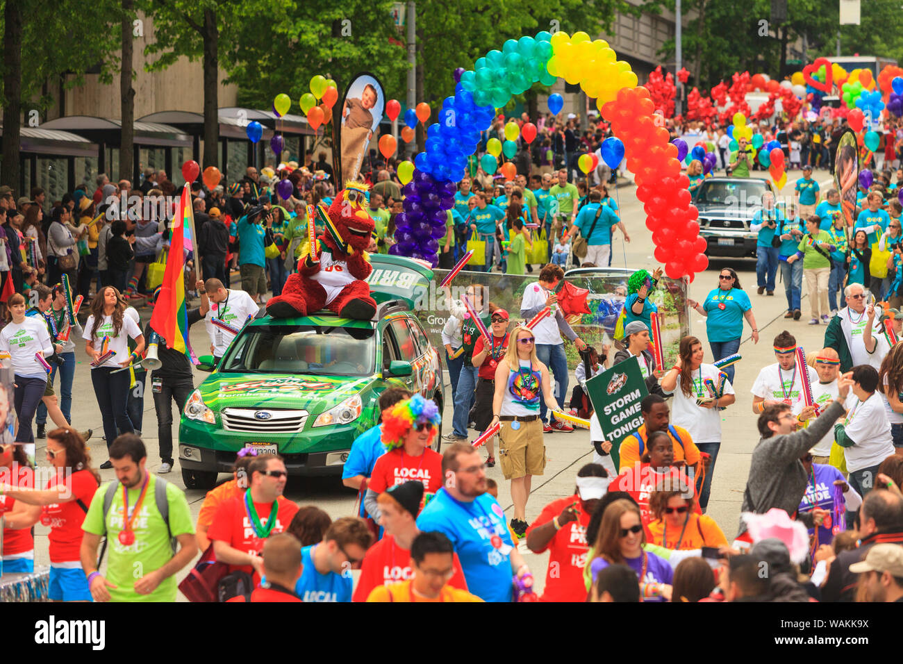 Seattle Storm Mascot, Seattle Pride Parade, Downtown Seattle 4th Avenue