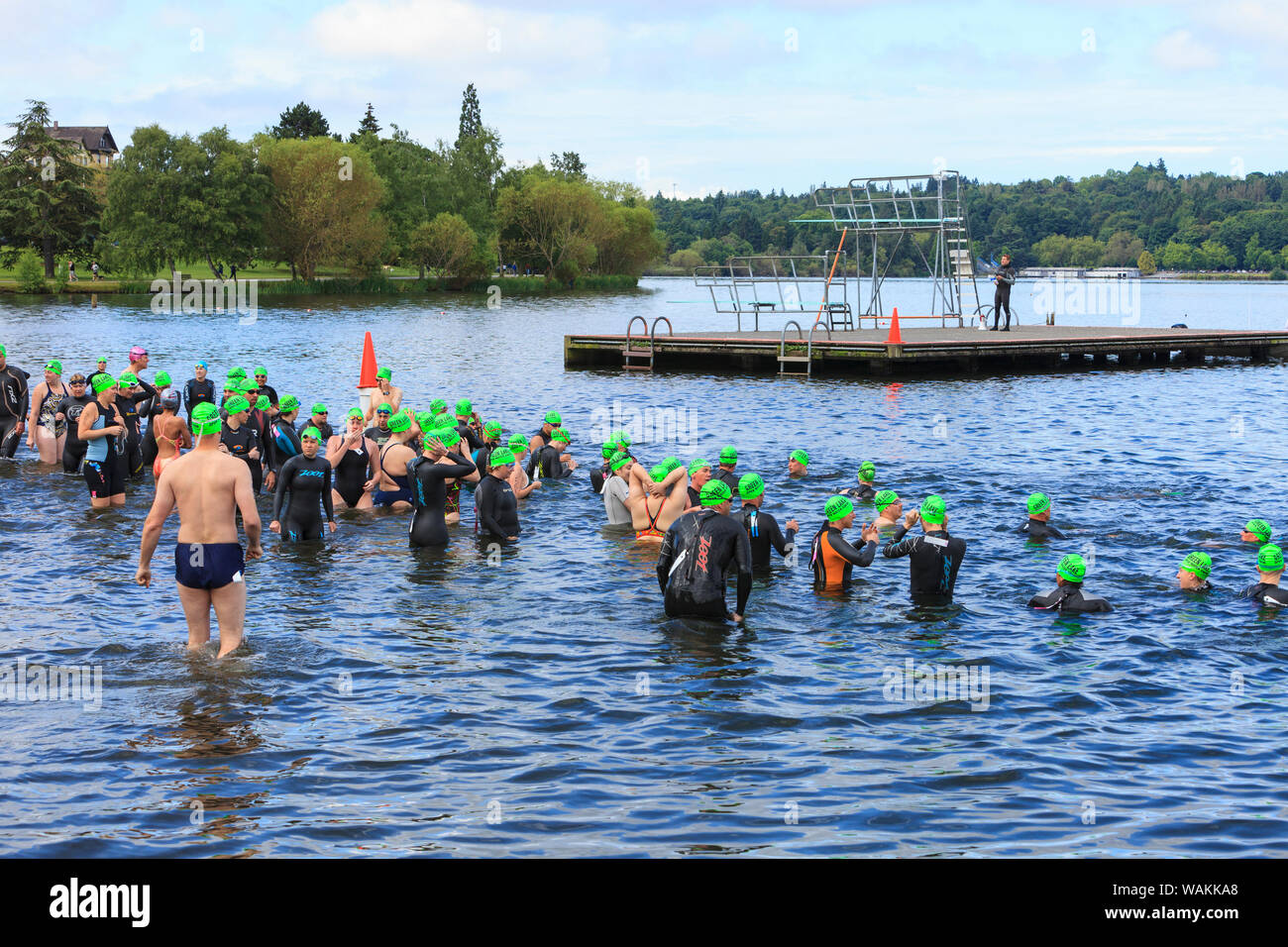 Seattle Park's 1 mile Open Water Swim, East Beach, Green Lake, Seattle