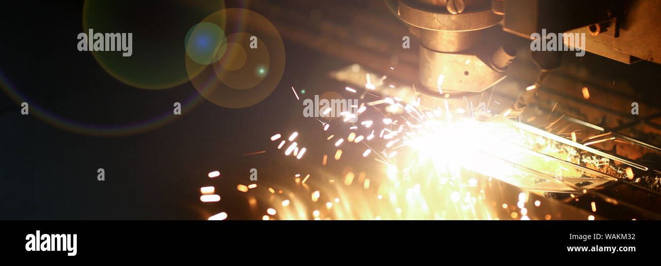 Industrial laser machine for metal Stock Photo