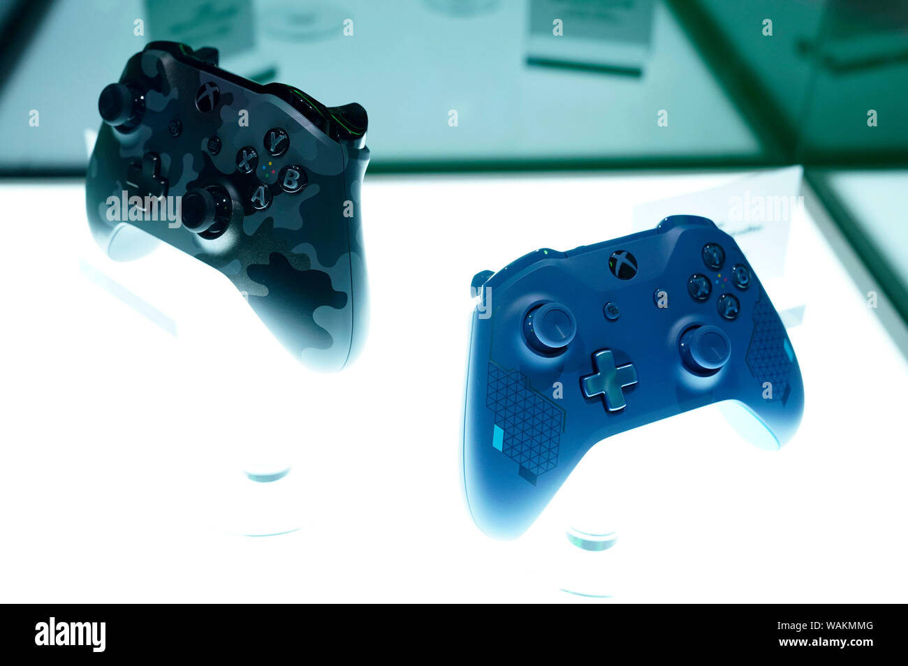 Cologne, Deutschland. 20th Aug, 2019. Wireless XBox Controller at the  opening of the world's largest computer game fair Gamescom 2019 at the  Congress Centrum Nord of KoelnMesse. Koln, 20.08.2019 | usage worldwide