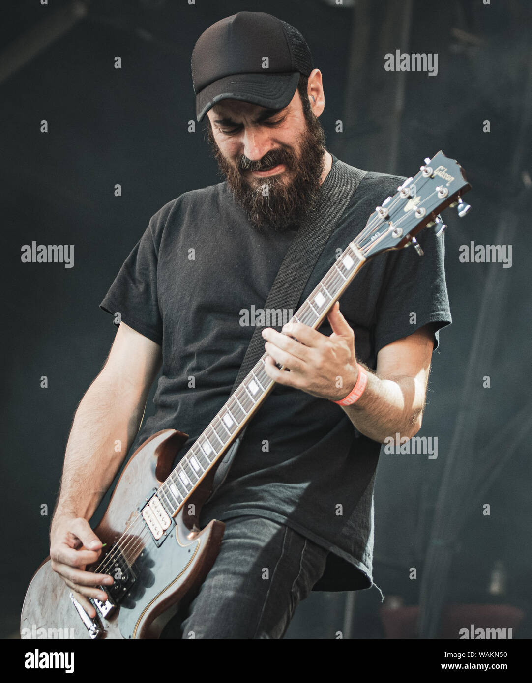 Copenhagen, Denmark. 17th, February 2019. Shagrath of the Norwegian heavy  metal band Chrome Division. (Photo credit: Gonzales Photo - Nikolaj  Bransholm Stock Photo - Alamy