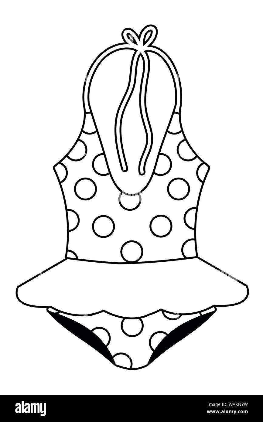 swimsuit coloring page