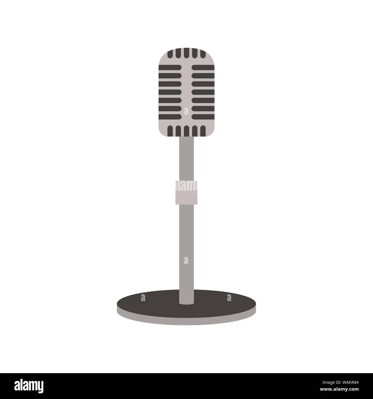 microphone on white background vector illustration Stock Vector Image ...