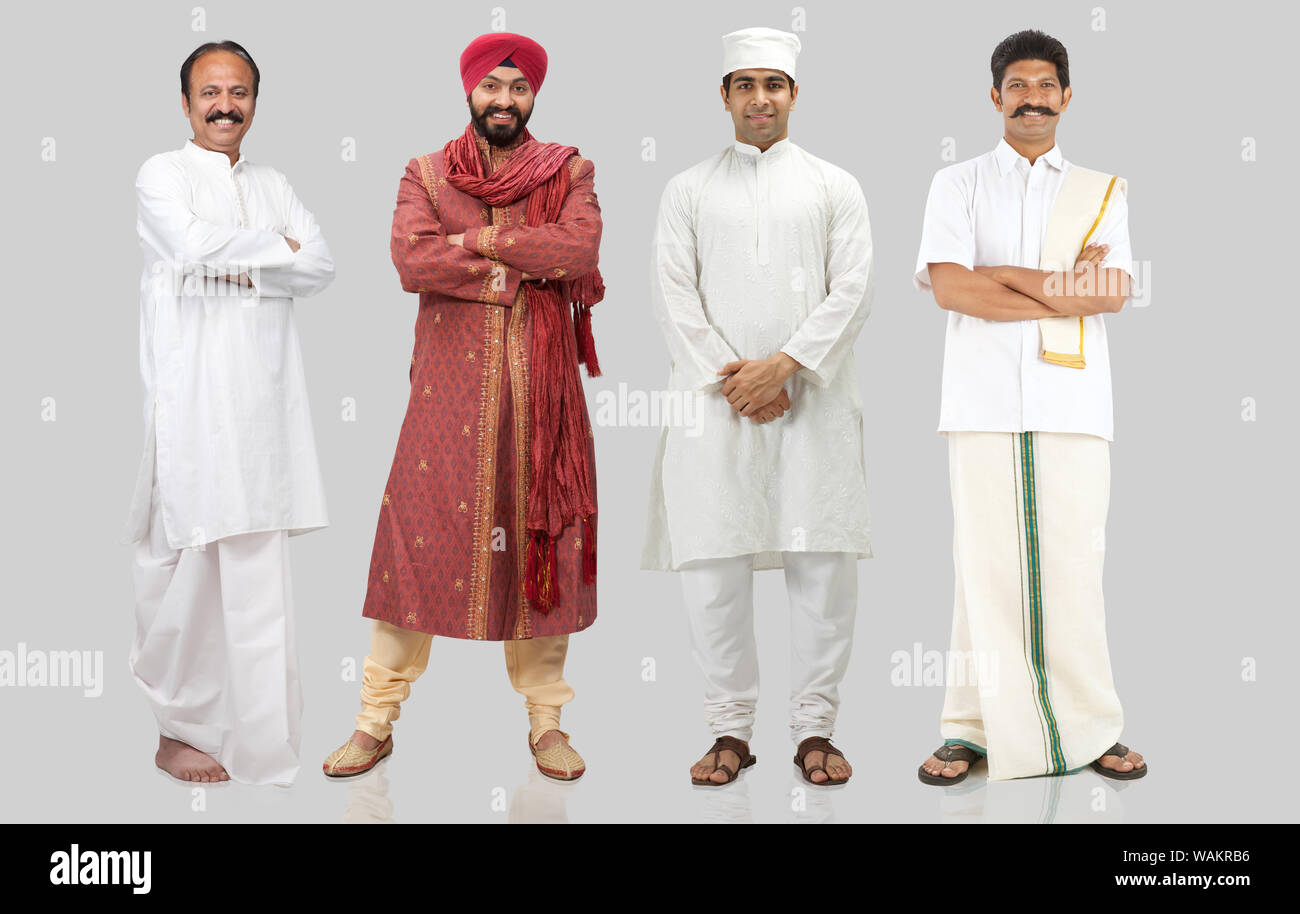 Diverse group of people standing together Stock Photo