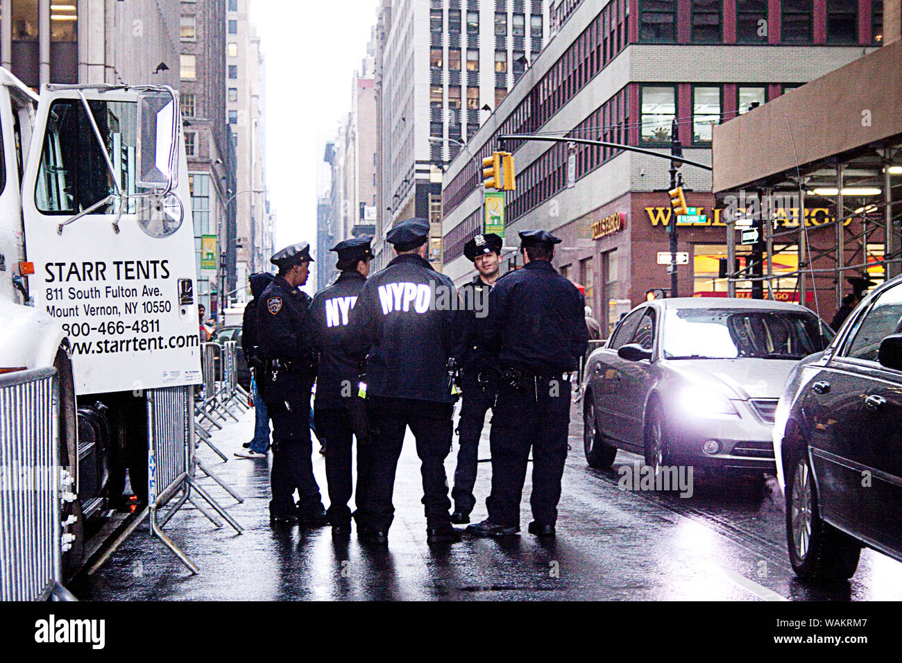 New York police officers (NYPD) in the streets on Manhattan New York