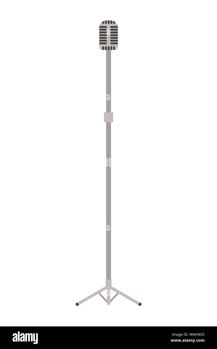 microphone with stand on white background Stock Vector Image & Art - Alamy