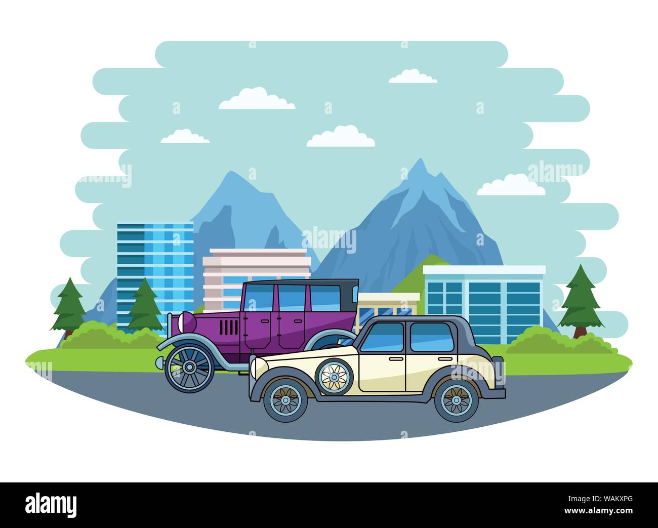 Vintage and classic cars vehicles Stock Vector Image & Art - Alamy