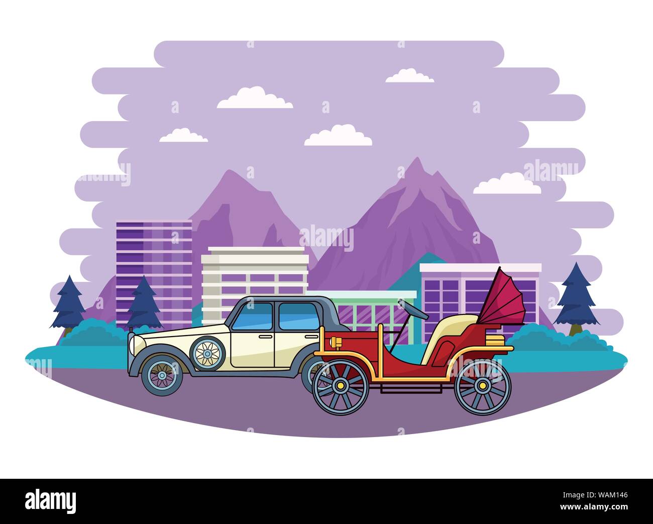 Vintage and classic cars vehicles Stock Vector Image & Art - Alamy