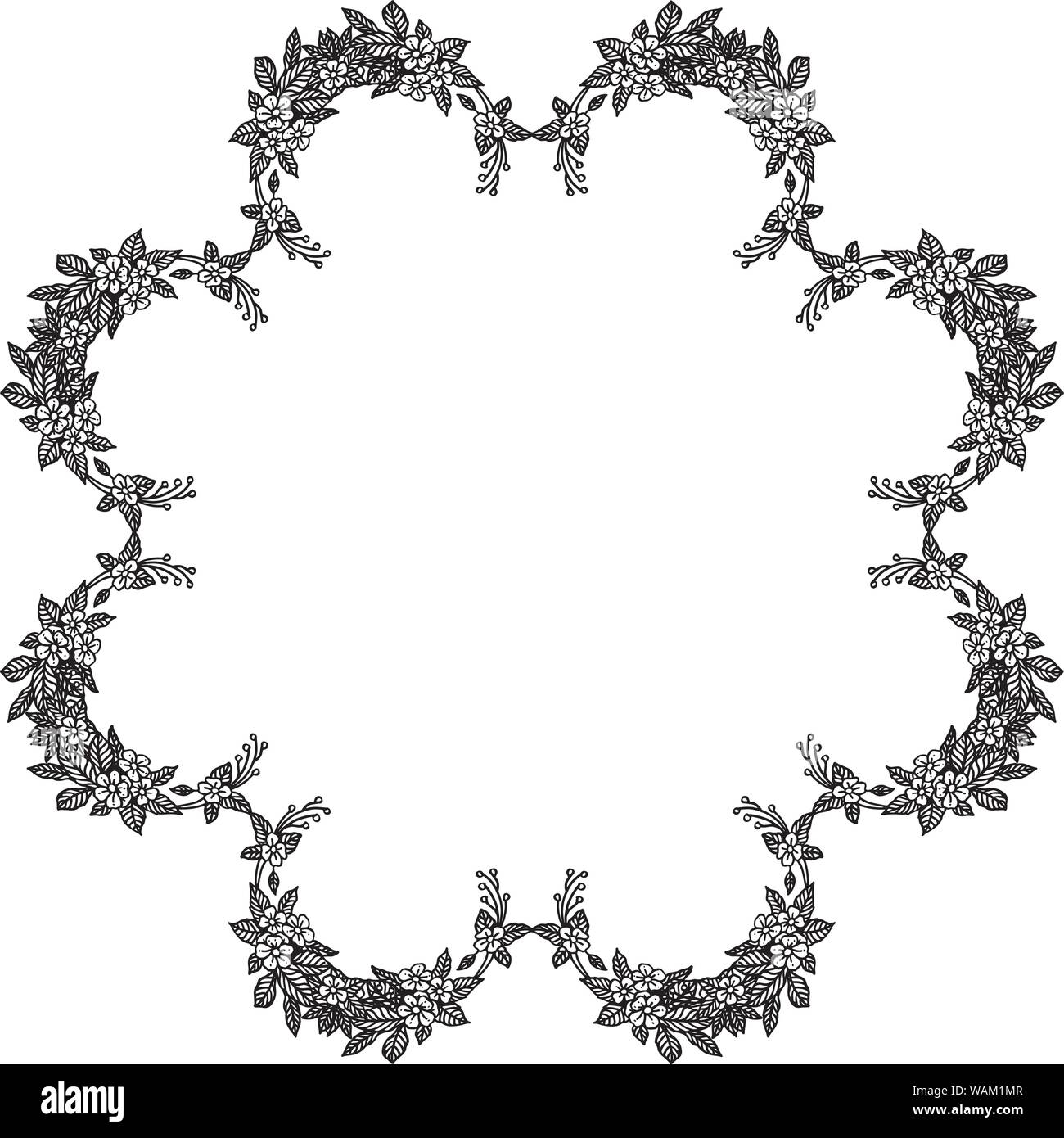 Seamless flower frame pattern background, for design beautiful card ...