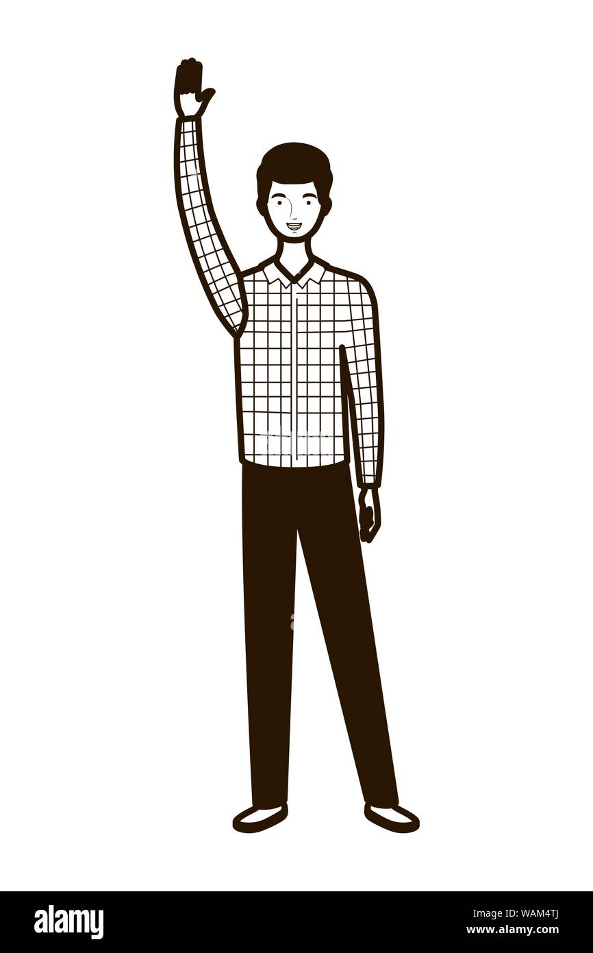 silhouette of man standing on white background Stock Vector Image & Art ...