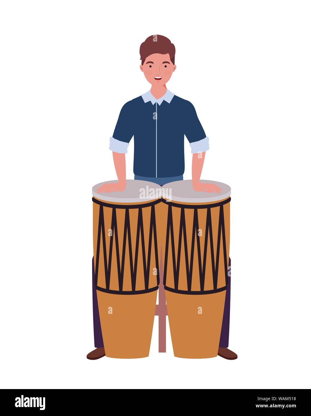 young man with congas on white background Stock Vector Image & Art Alamy