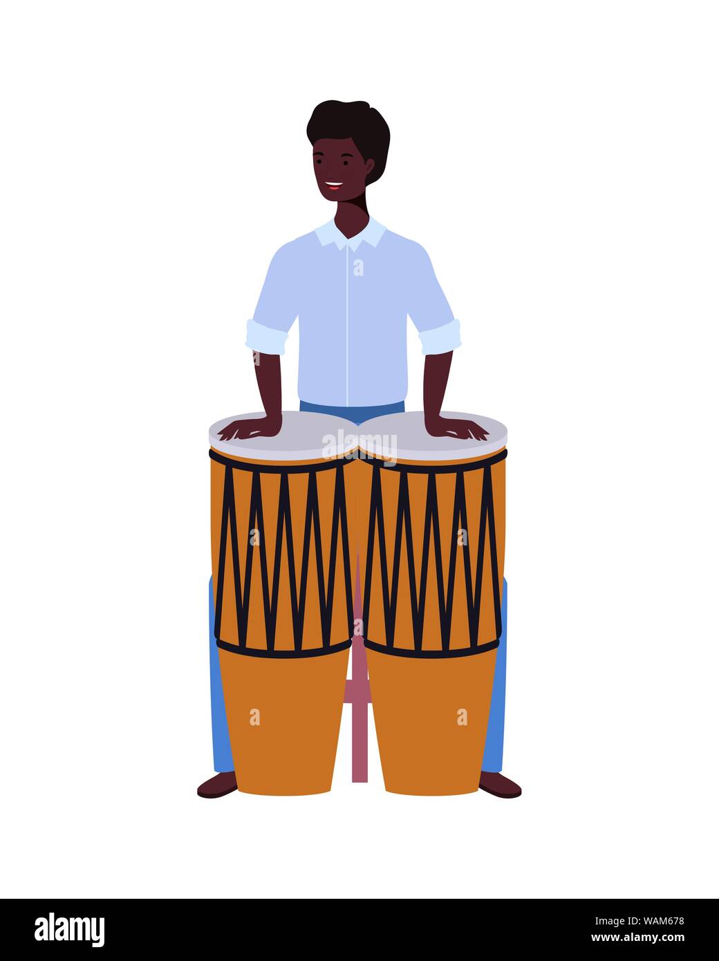 young man with congas on white background Stock Vector Image & Art Alamy