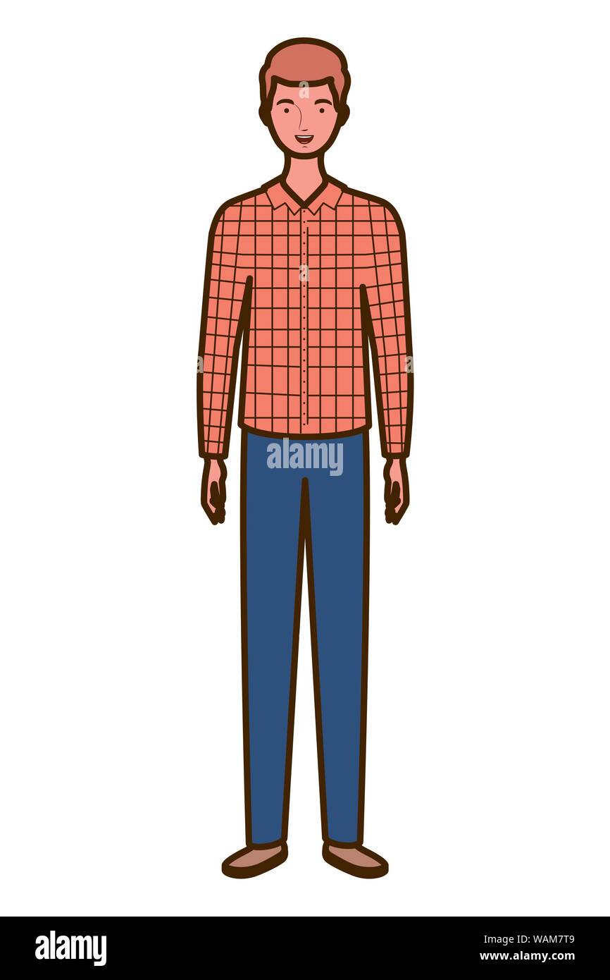 young man standing on white background Stock Vector Image & Art - Alamy