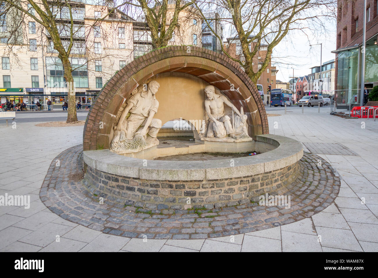 Bristol city centre CWS King George V memorial fountain Stock Photo