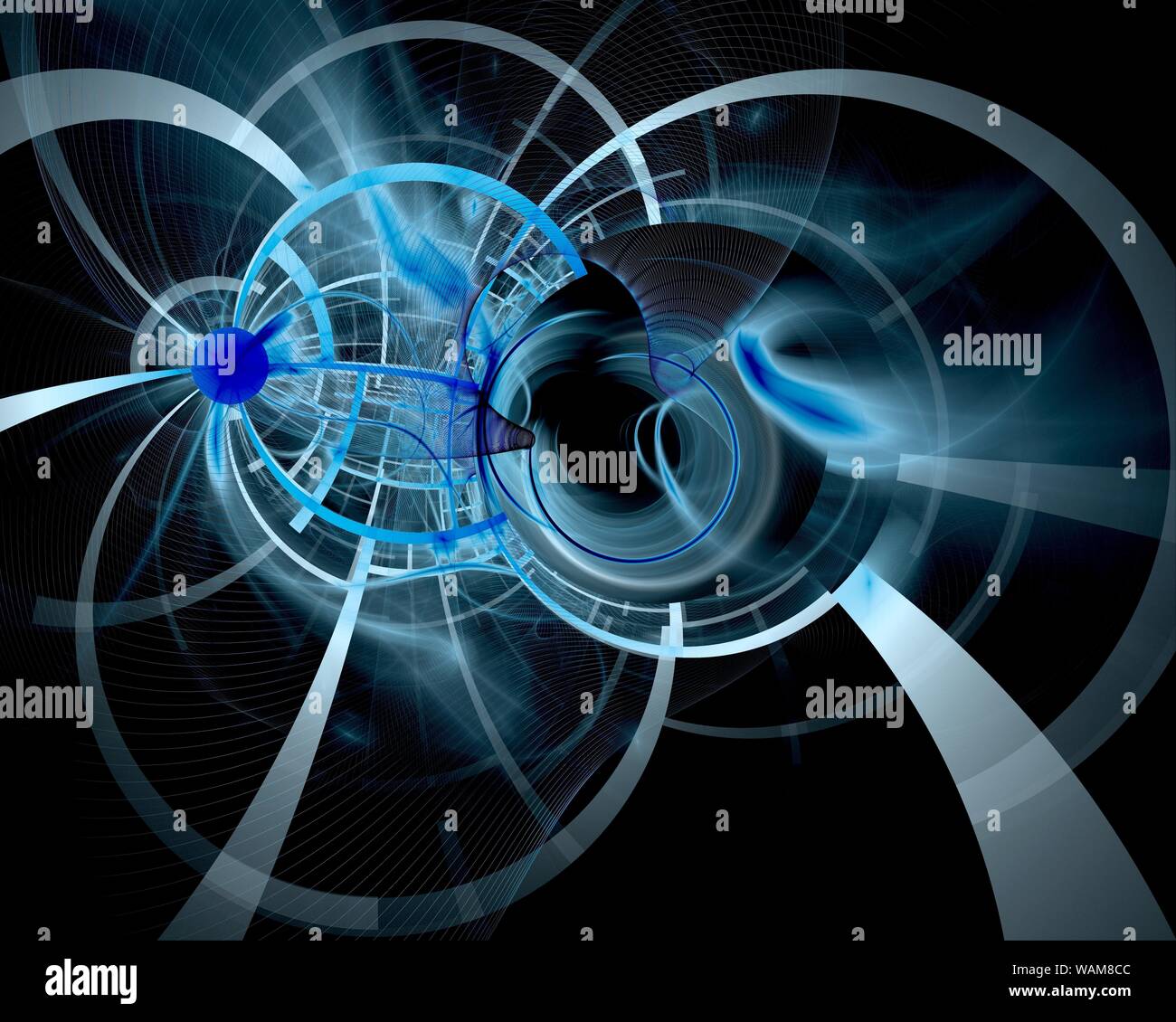 Abstract digital fractal art on the black background Stock Photo - Alamy