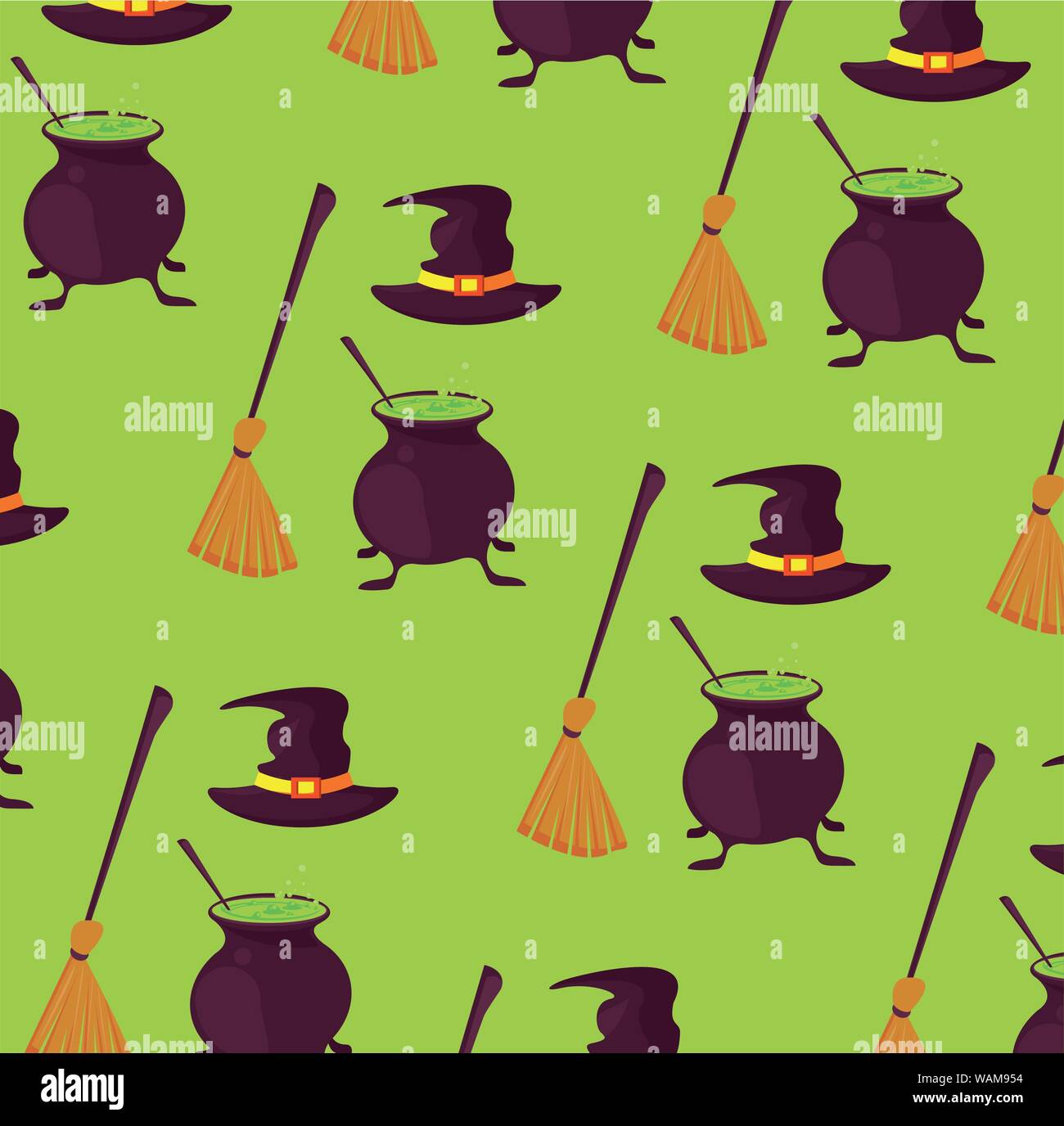 Witch hats halloween pattern Stock Vector Images - Alamy