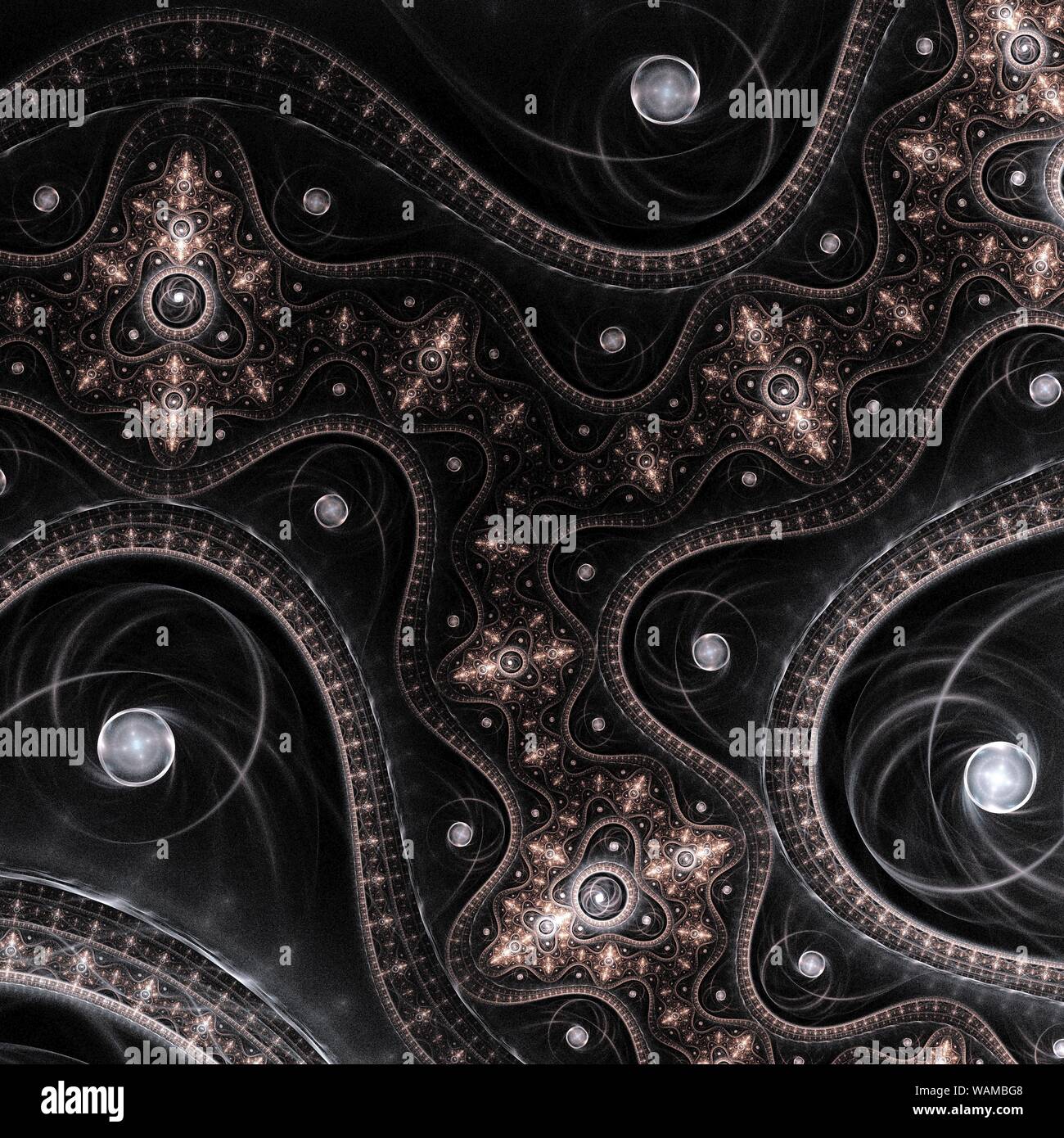 Dark futuristic fractal pattern hi-res stock photography and images - Alamy