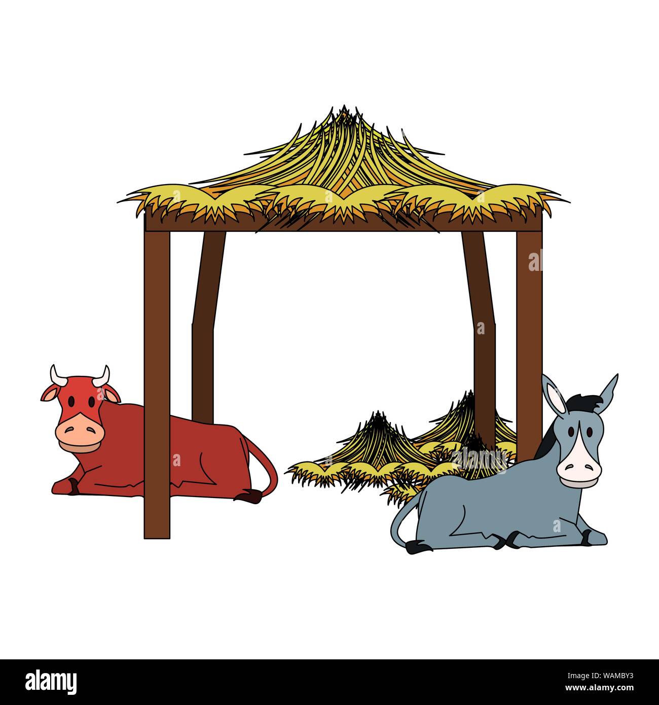 farm cute mammals animals cartoon Stock Vector Image & Art - Alamy