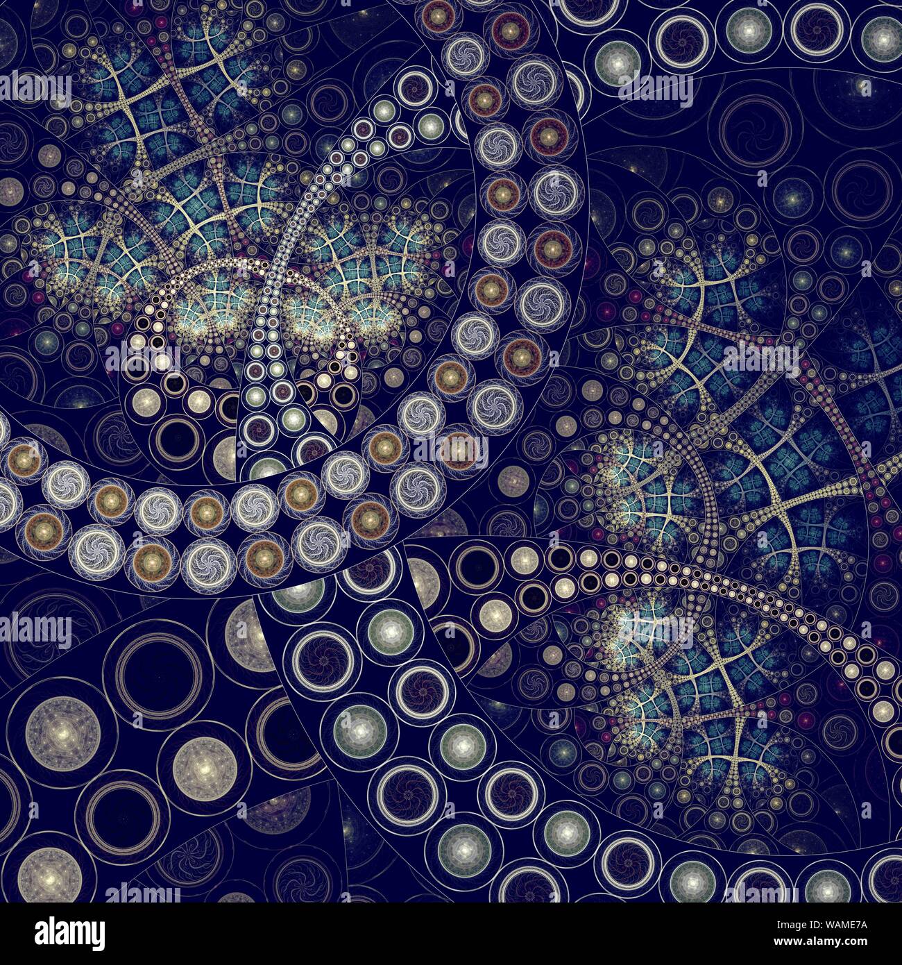 Dark fractal artwork, abstraction of a clockwork Stock Photo - Alamy
