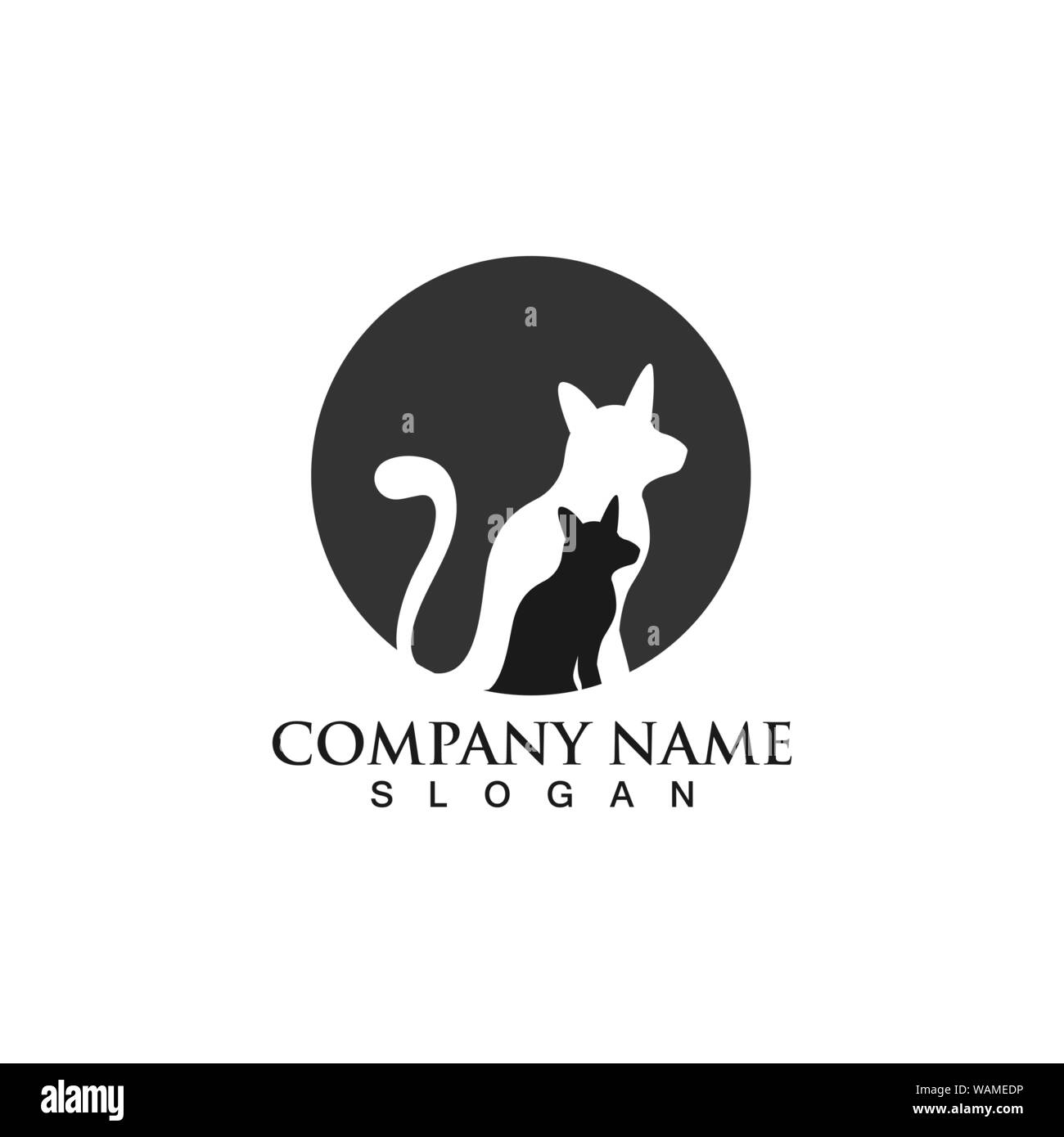 Black cat logo hi-res stock photography and images - Alamy