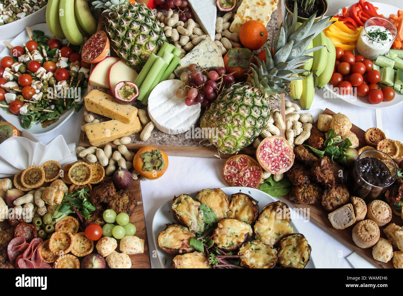 Buffet of Food at Wedding Stock Photo - Alamy