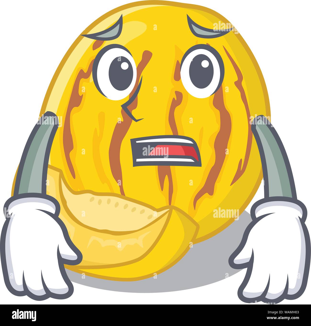 Afraid pepino melon with the character shape Stock Vector Image & Art