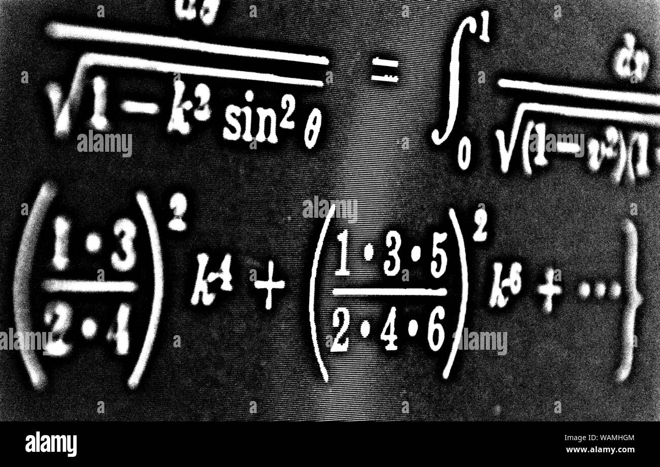 Large Math Formula Large number of mathematical formulas on a black background HDR Stock ...