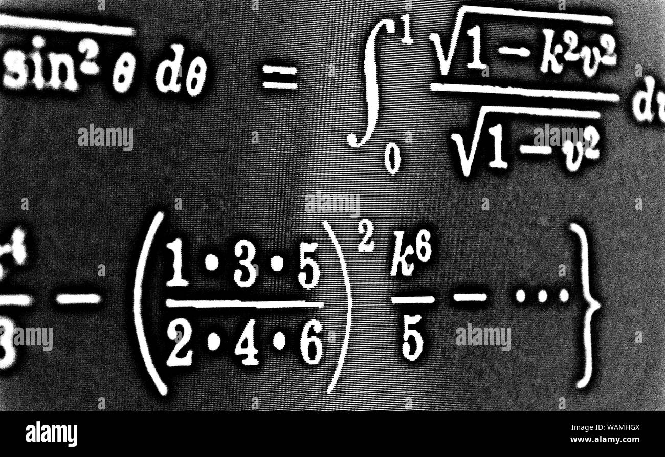 Large number of mathematical formulas on a black background HDR Stock ...