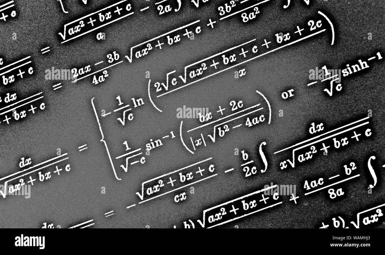 Large number of mathematical formulas on a black background HDR Stock ...