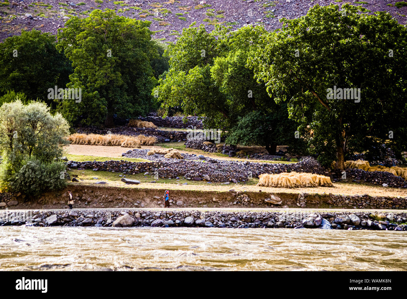 Silk Road near Pastbaju, Tajikistan Stock Photo