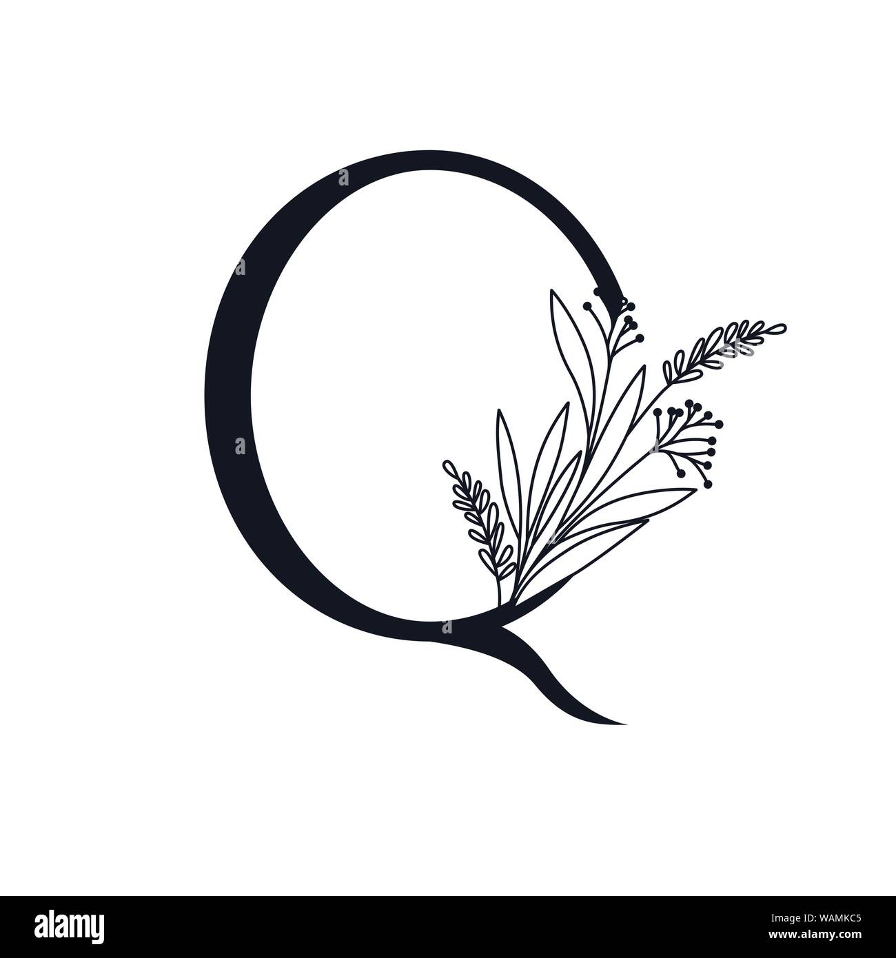 letter of the alphabet with leaves Stock Vector Image & Art - Alamy