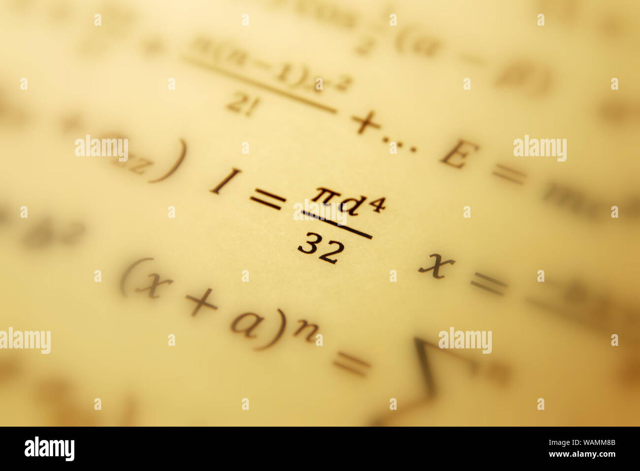 Math geometry background with formulas Stock Photo - Alamy