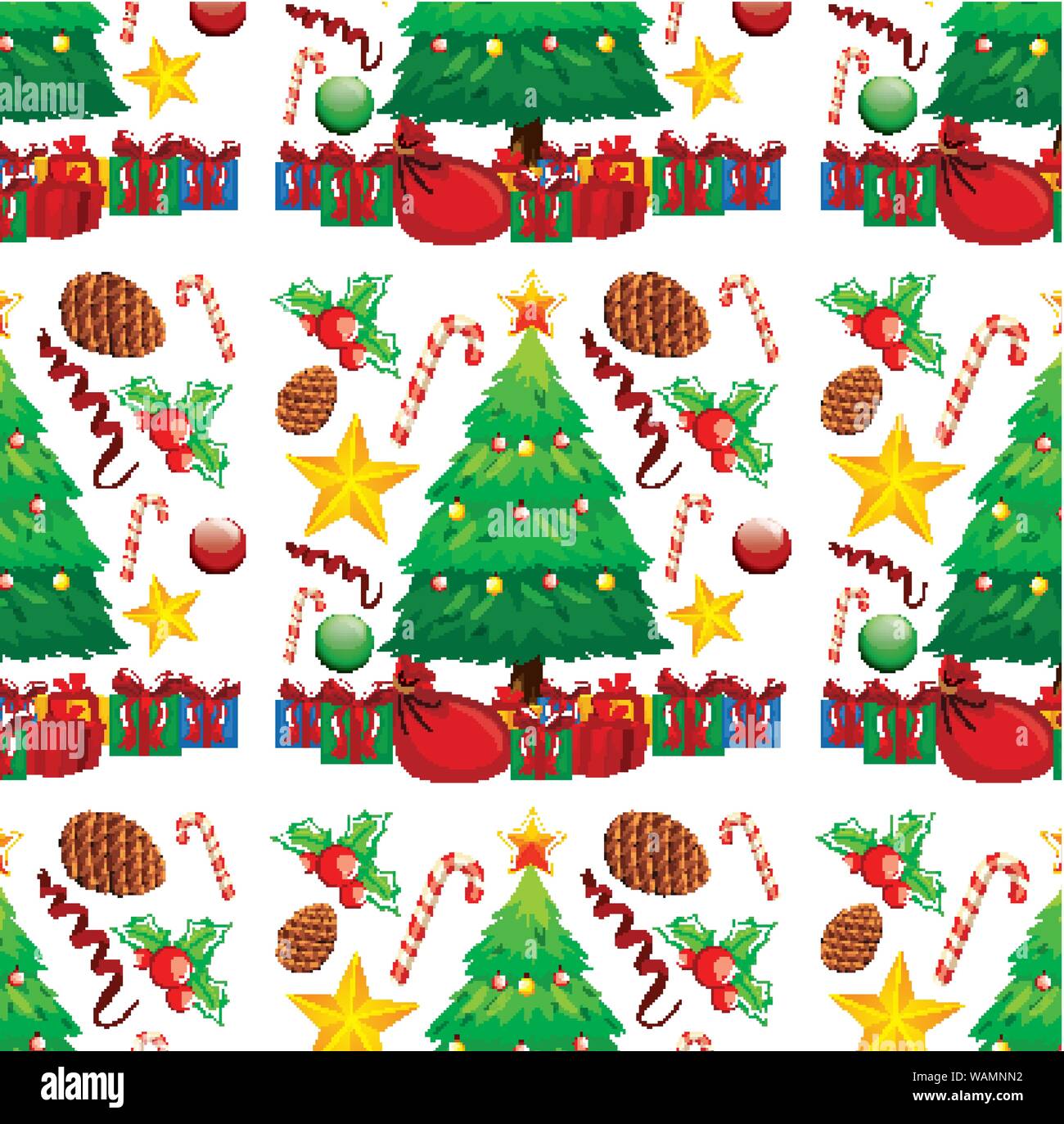 Seamless background design with christmas theme illustration Stock ...